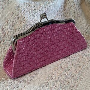 EUC Bijoux Terner pink clutch bag